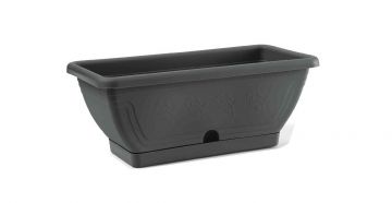 FIORIERA CASSETTA MOD. VENEZIA 9.8LT 60X19X16 CM IN PLASTICA ANTRACITE