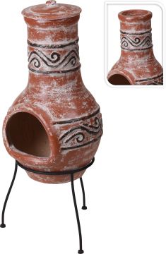 BRACIERE TERRACOTTA  36X35X88CM