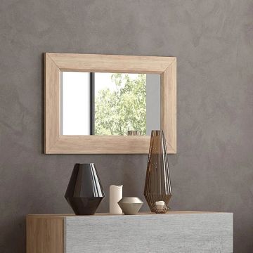 SPECCHIERA RETTANGOLARE CON CORNICE NOCE