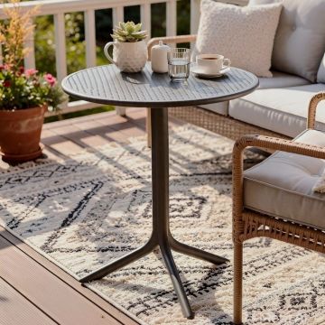 NARDI OUTDOOR - TAVOLO DA ESTERNO STEP DIAM. CM 60,5 IN POLIPROPILENE ANTRACITE