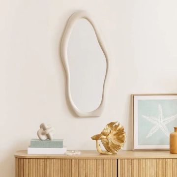 SPECCHIO MOD. ANGIE CM 75X33 IN POLIPROPILENE SABBIA