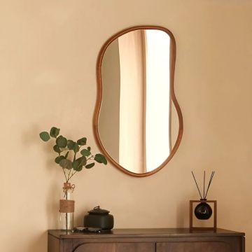 SPECCHIO MOD. LIVIA CM 75X45 IN MDF NATURALE 