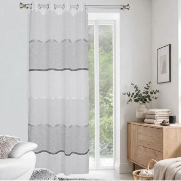 TELO CON ANELLI DOHA IN POLIESTERE 140X280CM VAR. 01