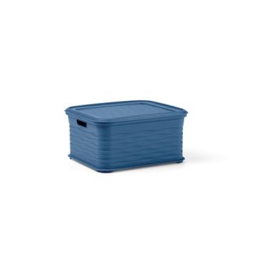 CONTENITORE LOOP IN POLIPROPILENE BLU DENIM 14.5X16.5 H. 8.5CM 1.3LT 