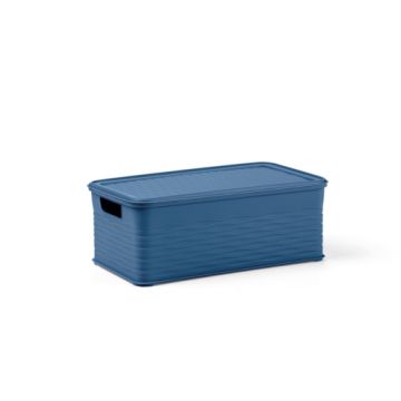 CONTENITORE LOOP IN POLIPROPILENE BLU DENIM 16.5X29 H. 11CM 3.9LT