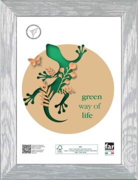 CORNICE NEWMAN O/A IN LEGNO E CRILEX ARGENTO 30X40CM 
