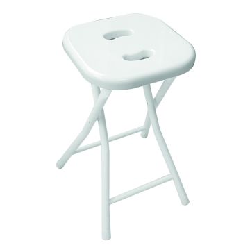 SGABELLO DA BAGNO RICHIUDIBILE BIANCO 26X28 H. 46.5CM