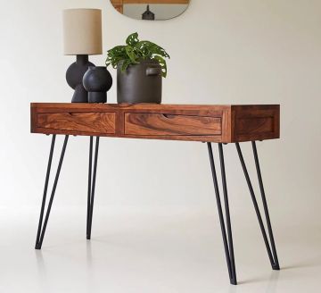 CONSOLLE MOD. SNV-06 CM 110X40 IN LEGNO DI SHEESHAM STONE FINISH