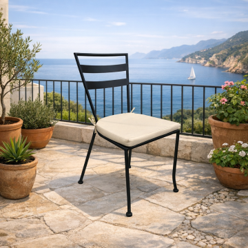 SEDIA MOD. VARANO IN FERRO NERO