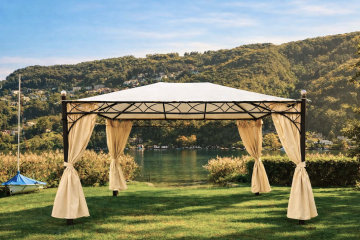 GAZEBO IN FERRO MT 3X4 IN METALLO ANTRACITE 