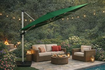 OMBRELLONE A BRACCIO MOD. ROMA MT 3X3 VERDE