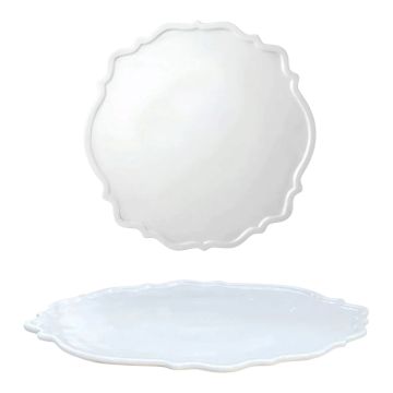 PIATTO DESSERT IN PORCELLANA LINEA ARYA DIAM. 30.5CM BIANCO