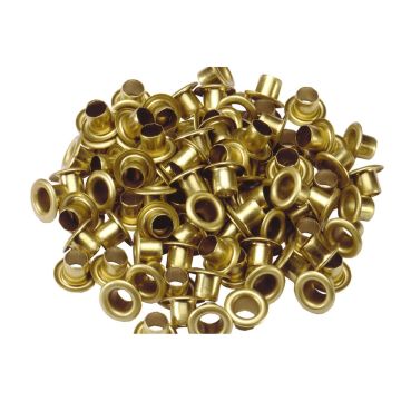 SET 100 OCCHIELLI IN OTTONE DIAM. 4,5mm