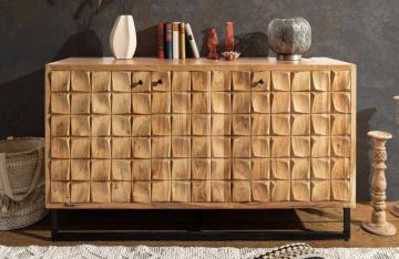 CREDENZA MOD. SEPC-1689 CM 142X40 H.76 IN LEGNO DI ACACIA NATURALE