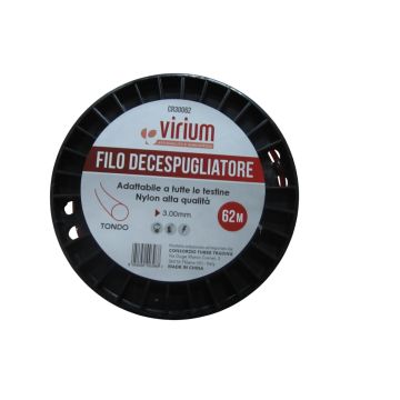 FILO DECESPUGLIATORE NYLON 3MM TONDO 62MT