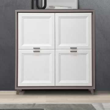 MOBILE MOD. FOSTER CM 129X45 H.139 TORTORA E BIANCO FRASSINATO 
