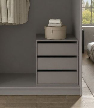 CASSETTIERA INTERNA 3 CASSETTI CM 58 GRIGIA