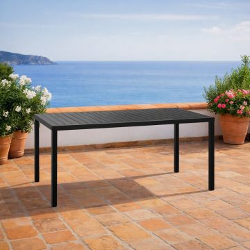 NARDI OUTDOOR - TAVOLO FISSO CUBE CM 140X80 ALLUMINIO ANTRACITE 