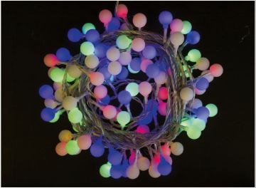  CATENA SFERE NEVE 100 LED 5 METRI