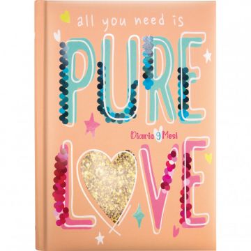 DIARIO 9 MESI 13X17.8CM GLITTER ASSORTITO