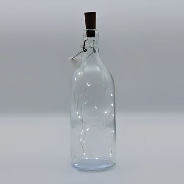 TAPPO 20 NANOLED LUCE FISSA BIANCO GHIACCIO A BATTERIA 2+0.1MT 