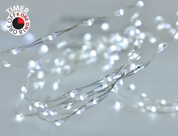 125 NANOLED BIANCO FREDDO LUCE FISSA A BATTERIA 2+0.25MT