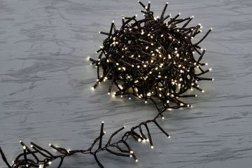 760 CLUSTER LED - LUCE CALDA - GIOCHI LUCE - 7,60M+3M - USO INTERNO/ESTERNO - CON TRASFORMATORE