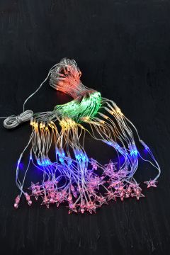 LUCI DI NATALE FASCIA RETE 200 LED MULTICOLOR CON STELLINE 