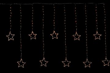 TENDA PIOGGIA DI STELLE 350 NANOLED LUCE CALDA CON TRASFORMATORE 3.6X1MT