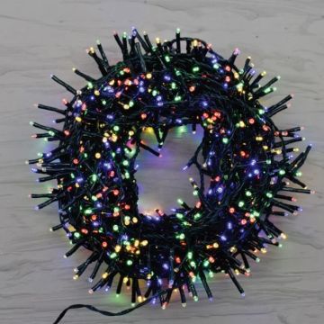 1000 MICROLED MULTICOLORE GIOCI LUCE USO INT/EST IP44 20M+3M