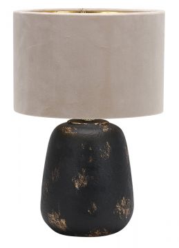 LAMPADA DA TAVOLA IN CERAMICA BEIGE 24X24X36.5CM