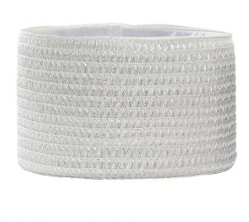 CESTA ROTONDA IN POLIPROPILENE BIANCO 27X27X17CM 