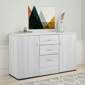 CREDENZA CM 120X40 H. 82,5 ROVERE SBIANCATO