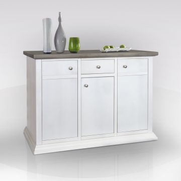 CREDENZA CON TOP CIPRIA BIANCO CONSUMATO