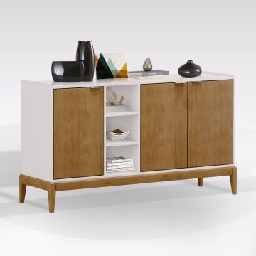 CREDENZA CM 150X45 H. 85 BIANCO E TABACCO