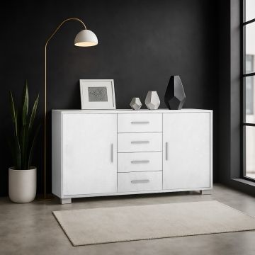 CREDENZA MOD. DOUBLE CM 154X41 H. 84 OSSIDO BIANCO 