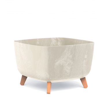 VASO GRACIA SQUARE EFFETTO CEMENTO 39X39X27CM CREMA