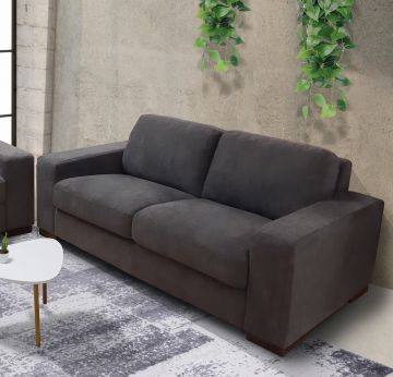 DIVANO 3 POSTI MANHATTAN IN TESSUTO GRIGIO SCURO