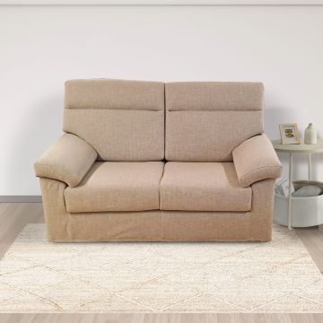 DIVANO 2 POSTI MOD. TORONTO IN TESSUTO BEIGE