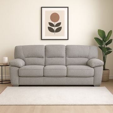 DIVANO 3 POSTI MOD. TERRY IN TESSUTO GRIGIO