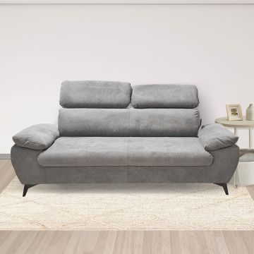 DIVANO 3 POSTI MOD. HUDSON IN TESSUTO GRIGIO CHIARO