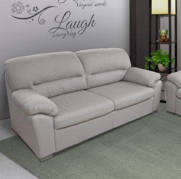 DIVANO 3P MOD. MILANO IN TESSUTO GRIGIO CHIARO