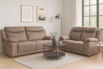 COPPIA DIVANI MOD. ISCHIA IN TESSUTO CON RELAX ELETTRICI