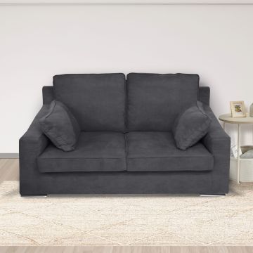 DIVANO 2 POSTI MOD. HELEN IN TESSUTO GRAPHITE