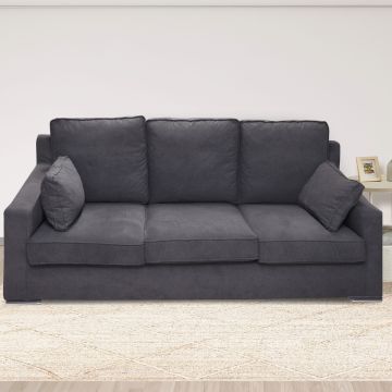 DIVANO 3 POSTI MAXI MOD. HELEN IN TESSUTO GRAPHITE