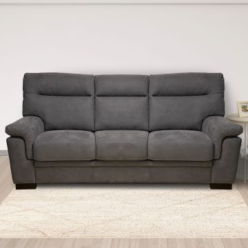 DIVANO 3 POSTI MOD. FLAVIA IN TESSUTO DARK GREY