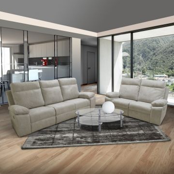 COPPIA DIVANI IN TESSUTO CON RELAX