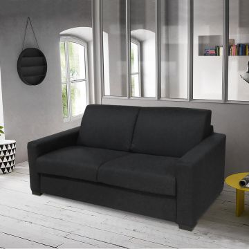 DIVANO LETTO BEATRICE CM 195 CON RETE ELETTROSALDATA IN TESSUTO GRAPHITE