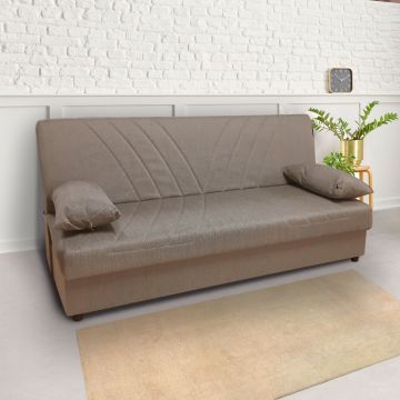 DIVANO LETTO FIJI CON CLIC CLAC IN TESSUTO BEIGE