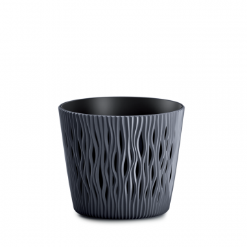 VASO SANDY ROUND DIAM. 18,9 H. 16,5 ANTRACITE